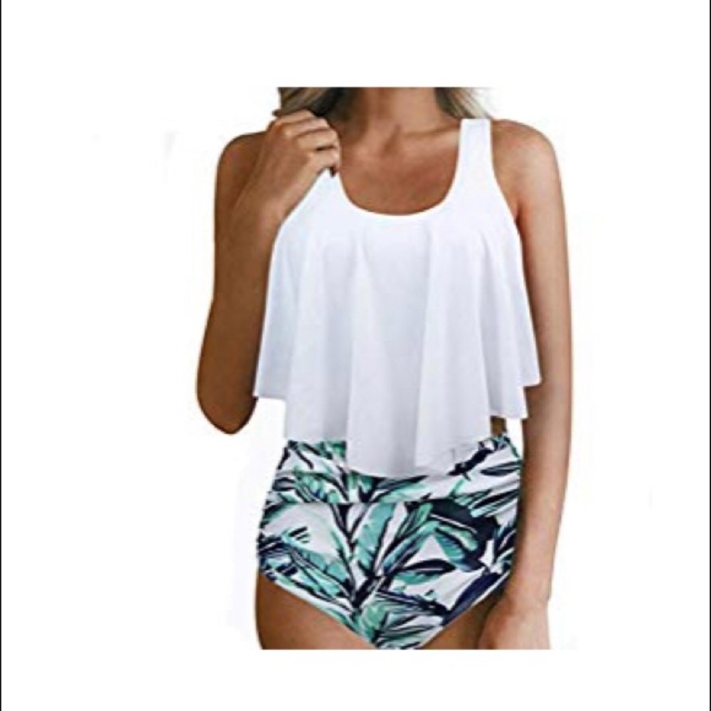 Green leaf tankini